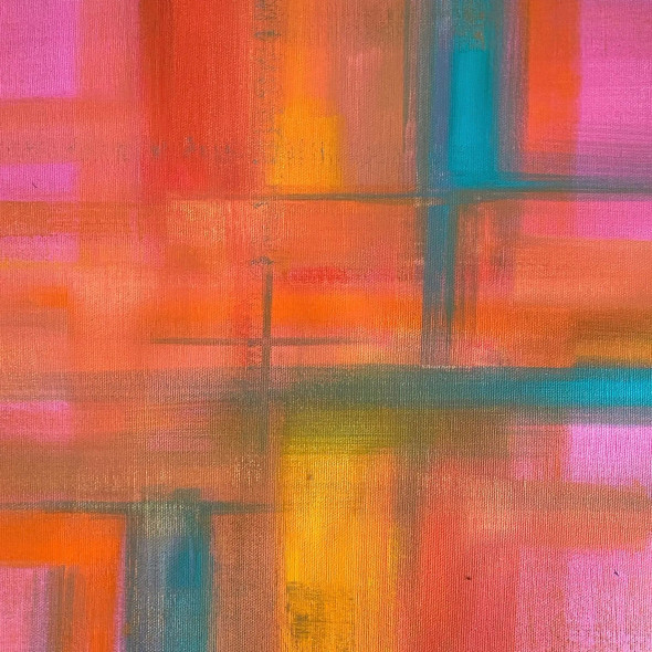 Abstract (ART-3512-109830) - Handpainted Art Painting - 13in X 12in