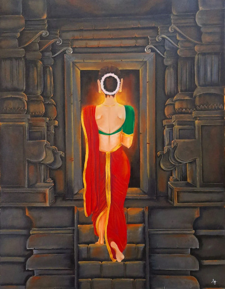 Ascend Of Grace (ART-8835-109836) - Handpainted Art Painting - 36in X 48in