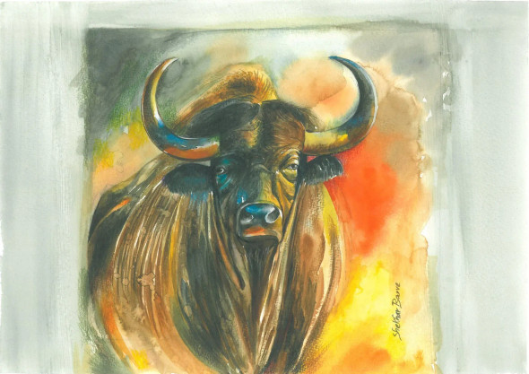 Strength (ART-16844-109808) - Handpainted Art Painting - 14in X 10in
