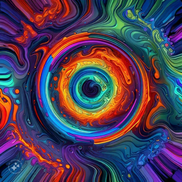 Digital Art 0024 (PRT-16612-110111) - Canvas Art Print - 24in X 24in