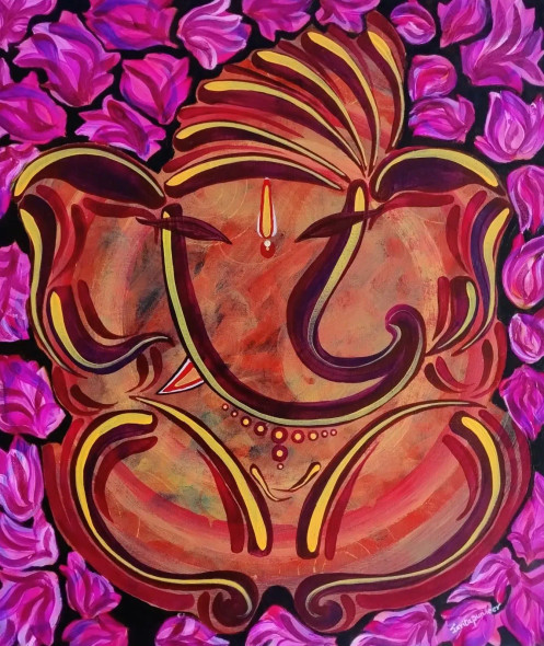 KAPILA (ART-16938-110623) - Handpainted Art Painting - 26in X 28in