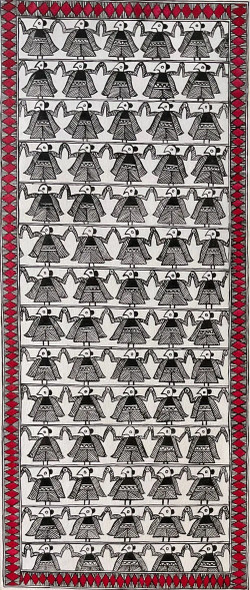 A Piece Of The Homeland - Shivgana (ART-8725-110398) - Handpainted Art Painting - 16in X 37in