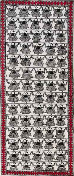 A Piece Of The Homeland - Shivgana (ART-8725-110398) - Handpainted Art Painting - 16in X 37in