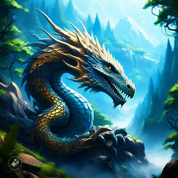 Fantasy Art 0004 (PRT-16612-110935) - Canvas Art Print - 24in X 24in
