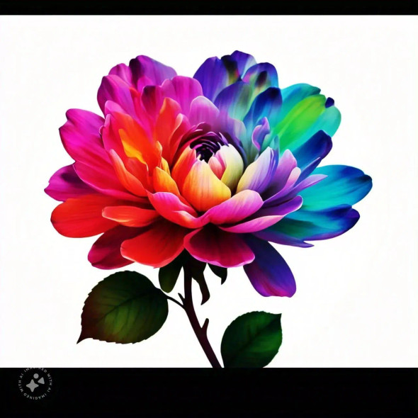 Floral Art 0002 (PRT-16612-110956) - Canvas Art Print - 24in X 24in
