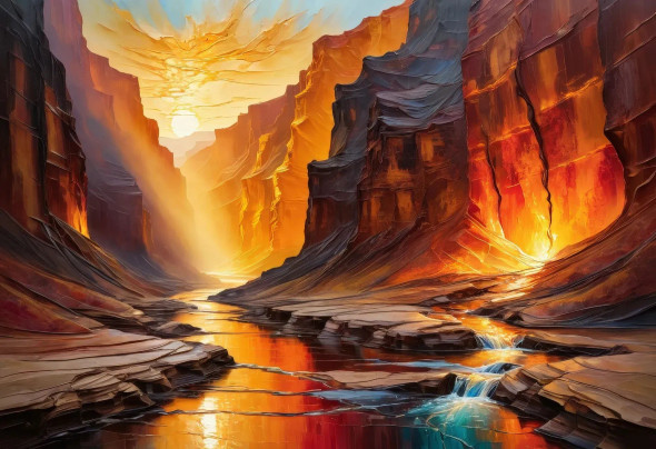 Vibrant Valleys And Radiant Skies (PRT-15697-111188) - Canvas Art Print - 42in X 29in