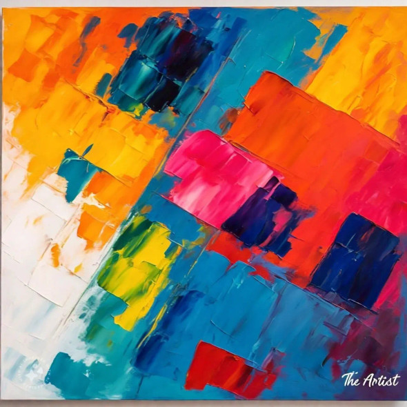 Abstract 0071 (PRT-16612-111534) - Canvas Art Print - 24in X 24in