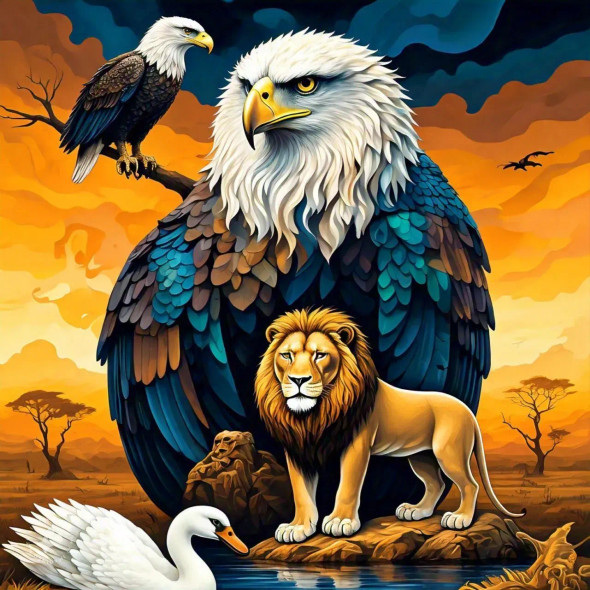 Tripple Art 010 (PRT-16612-111655) - Canvas Art Print - 24in X 24in