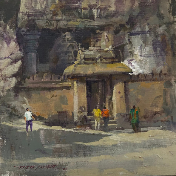 Verul 5 (ART-16674-111779) - Handpainted Art Painting - 12in X 12in