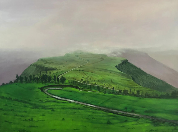 Untitled (ART-17046-111832) - Handpainted Art Painting - 48in X 36in