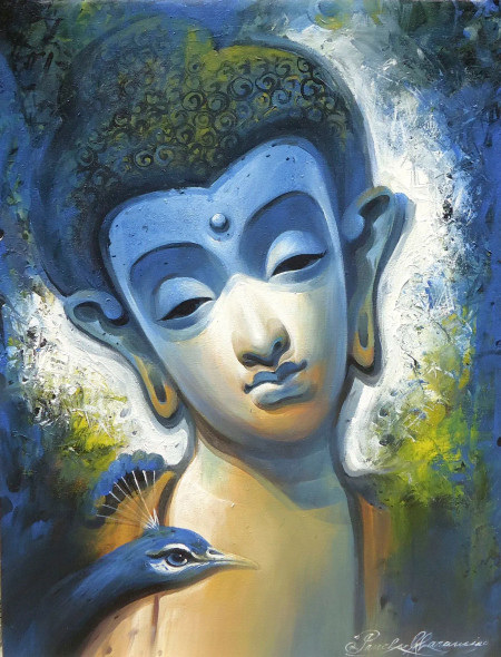 EMOTIONAL ATTACHMENT (ART-17072-112093) - Handpainted Art Painting - 24in X 28in