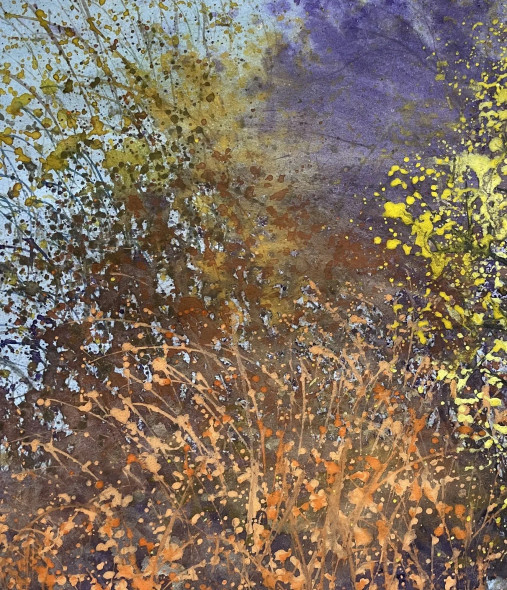 Windy Wildflowers (PRT-8841-112205) - Canvas Art Print - 21in X 24in