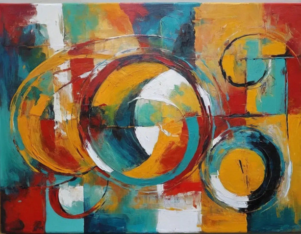 Abstract Painting (ART-3319-112542) - Handpainted Art Painting - 36in X 24in
