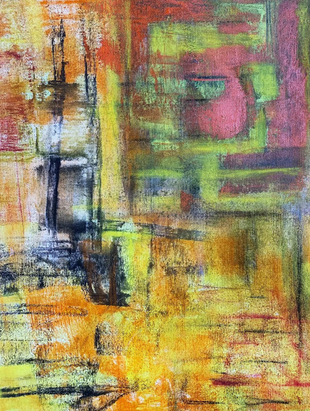Intensive (ART-17133-112523) - Handpainted Art Painting - 11in X 10in