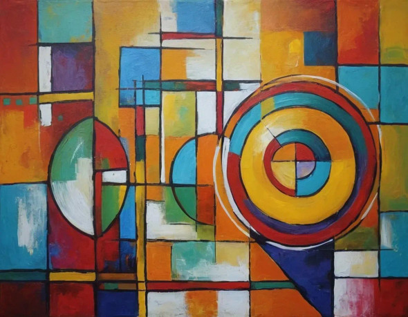 Abstract Painting (ART-3319-112548) - Handpainted Art Painting - 36in X 30in