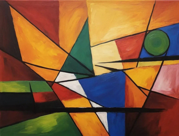 Abstract Painting (ART-3319-112550) - Handpainted Art Painting - 36in X 24in