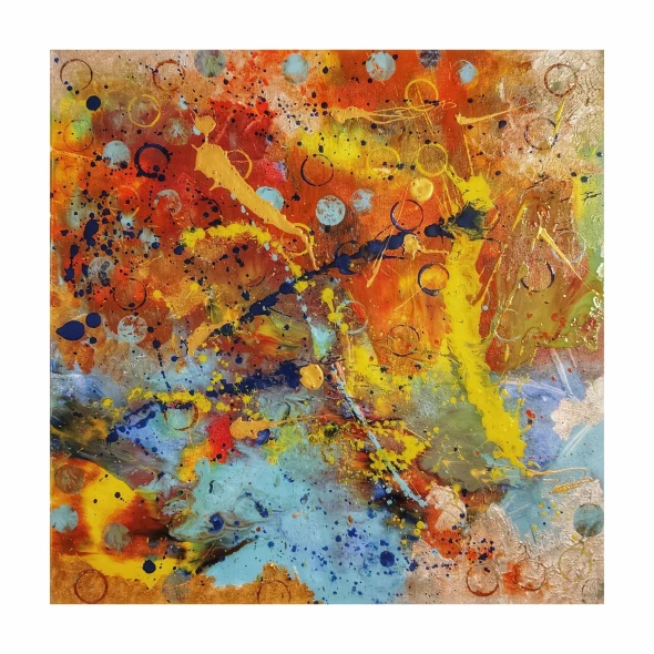 Abstract Painting (ART-16710-112630) - Handpainted Art Painting - 24in X 24in