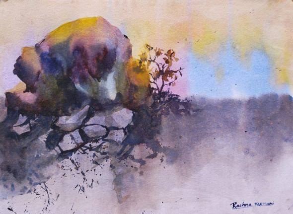 Whispers Of Time (ART-7389-112643) - Handpainted Art Painting - 14in X 10in