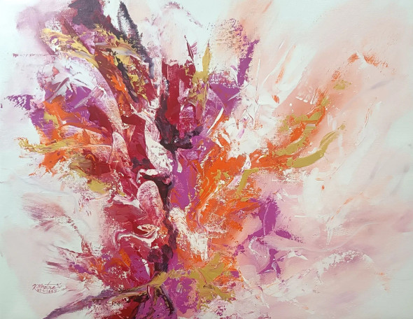 Abstract 66 (ART-1230-112662) - Handpainted Art Painting - 26in X 20in
