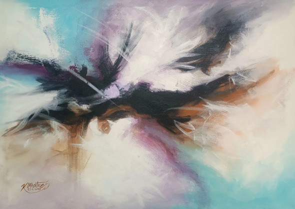 Abstract 67 (ART-1230-112682) - Handpainted Art Painting - 44in X 32in