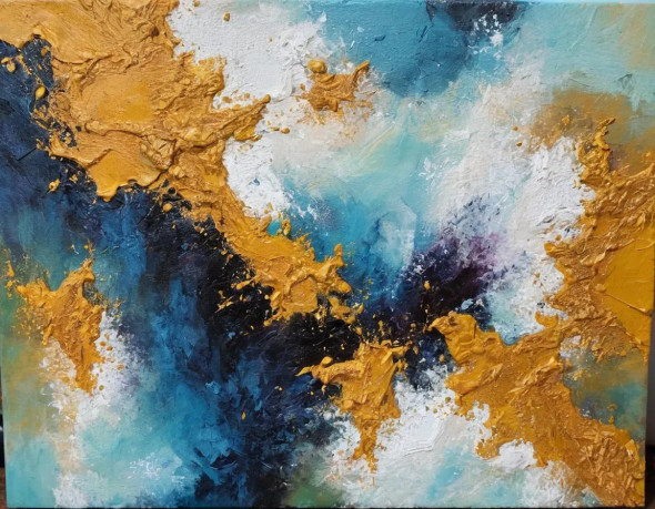 Abstract Painting (ART-3319-113079) - Handpainted Art Painting - 36in X 24in