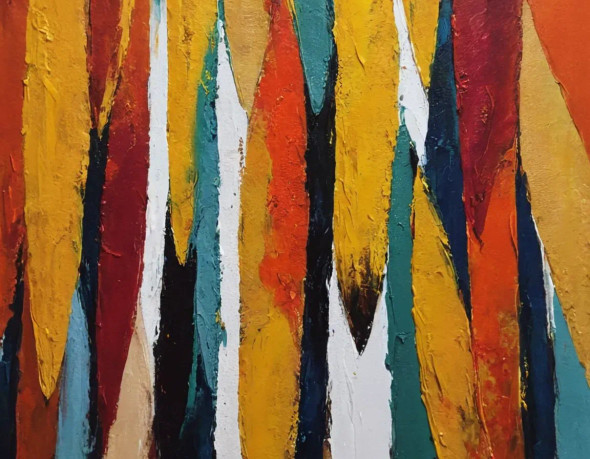 Abstract Painting (ART-3319-113077) - Handpainted Art Painting - 36in X 24in