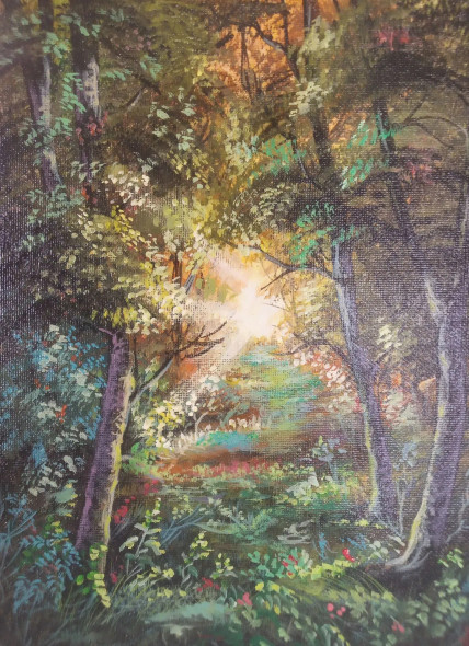 Natural (ART-16400-113332) - Handpainted Art Painting - 8in X 10in