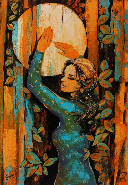 The Passing Waves (ART-2571-113524) - Handpainted Art Painting - 18in X 26in