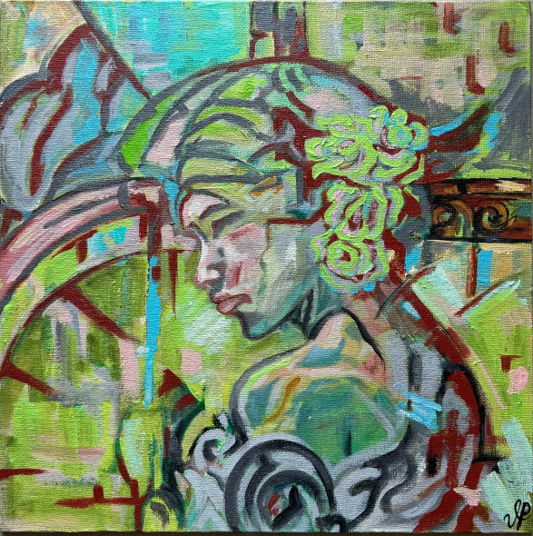 Mannequin (ART-3134-113718) - Handpainted Art Painting - 12in X 12in