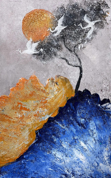 Dreamscape Ascent (ART-17270-113702) - Handpainted Art Painting - 36in X 60in