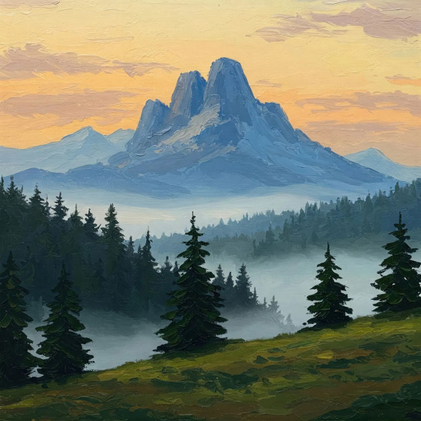 Echoes Of Silent Pines (PRT-15697-113768) - Canvas Art Print - 36in X 36in