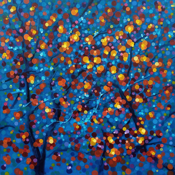 Dots - Series III (ART-464-113783) - Handpainted Art Painting - 36in X 36in