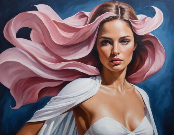 Exotic Figure Painting (ART-3319-113865) - Handpainted Art Painting - 36in X 30in