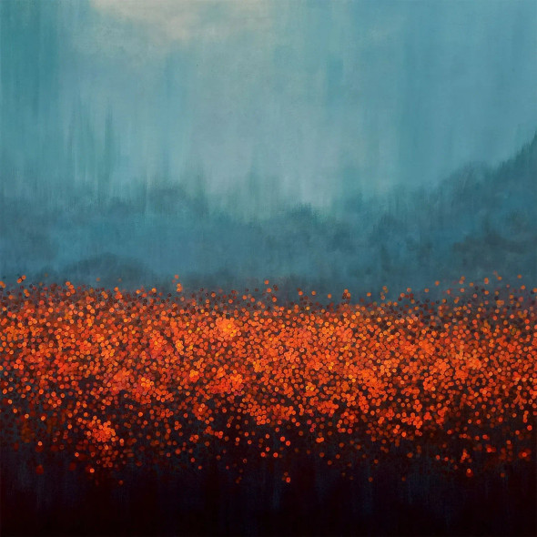 The Valley Of Sindoor (ART-464-114105) - Handpainted Art Painting - 36in X 36in