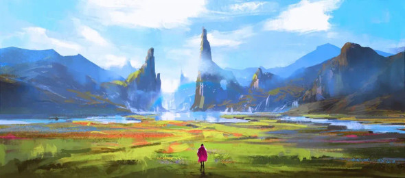 Beautiful Natural Environment, (PRT-7809-114267) - Canvas Art Print - 18in X 8in