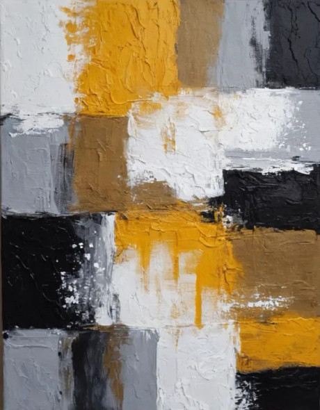 Abstract Painting (ART-3319-114333) - Handpainted Art Painting - 24in X 36in
