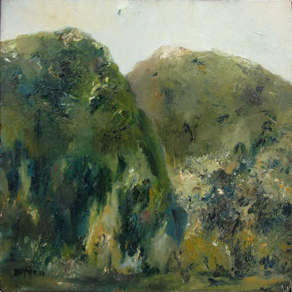 Hills 5 (ART-17393-114340) - Handpainted Art Painting - 12in X 12in
