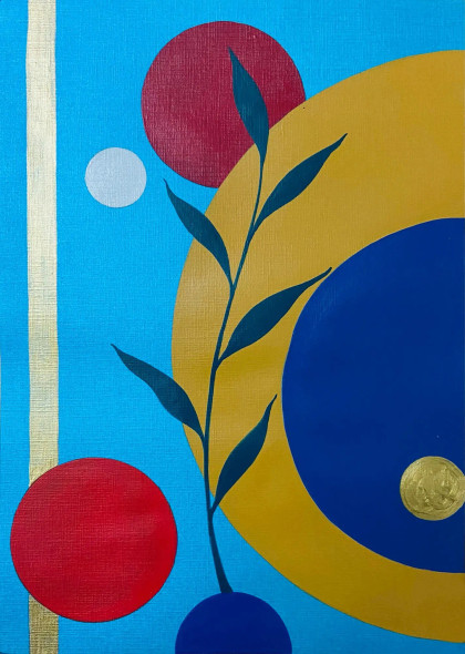 Growth-04 (ART-7416-114300) - Handpainted Art Painting - 8in X 11in