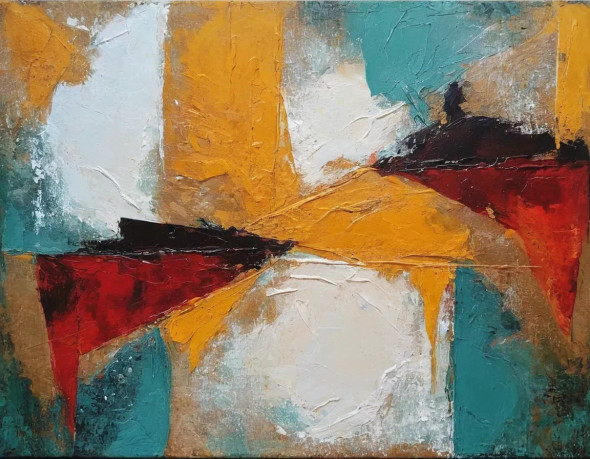 Abstract Painting (ART-3319-114335) - Handpainted Art Painting - 36in X 30in