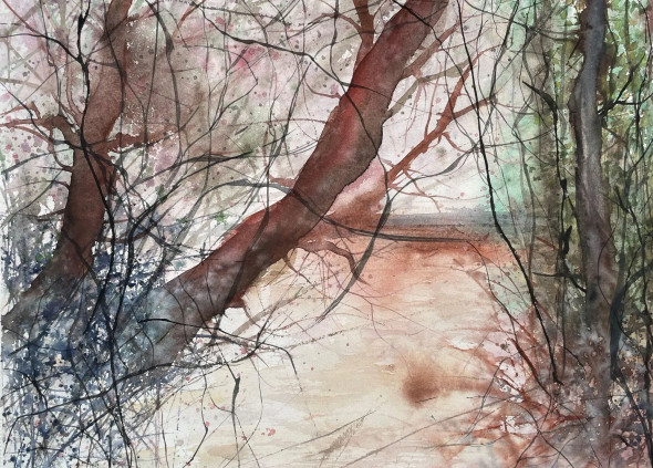 Intricate Branches (PRT-8841-114287) - Canvas Art Print - 30in X 22in