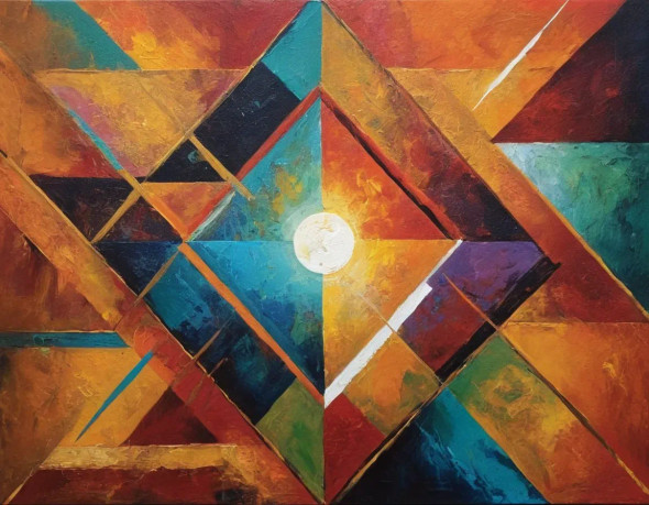 Abstract Painting (ART-3319-114568) - Handpainted Art Painting - 36in X 30in