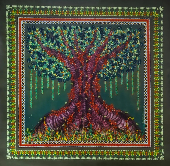 ALANKRIT (ART-16938-114562) - Handpainted Art Painting - 32in X 32in
