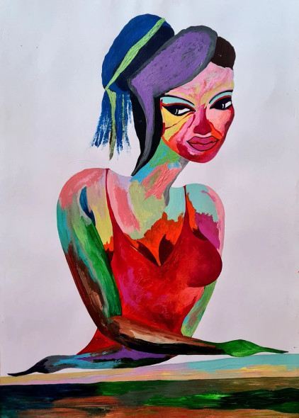 Isabel (ART-17426-114624) - Handpainted Art Painting - 13in X 16in