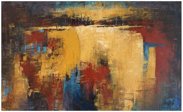 Mystic Tie (ART-8069-114641) - Handpainted Art Painting - 60in X 36in