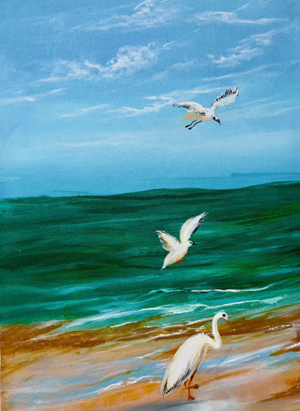 Nature-Inspired (ART-16470-114815) - Handpainted Art Painting - 16in X 22in