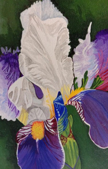 Flower Power (ART-15910-114899) - Handpainted Art Painting - 8in X 11in