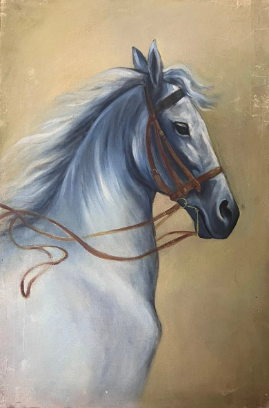 Soul Of A Stallion (ART-17525-114988) - Handpainted Art Painting - 20in X 30in