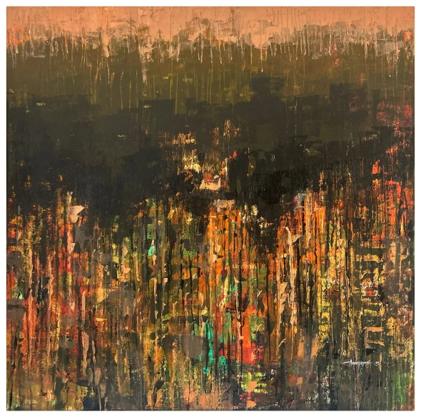 Brown Lake (ART-8069-115070) - Handpainted Art Painting - 30in X 30in