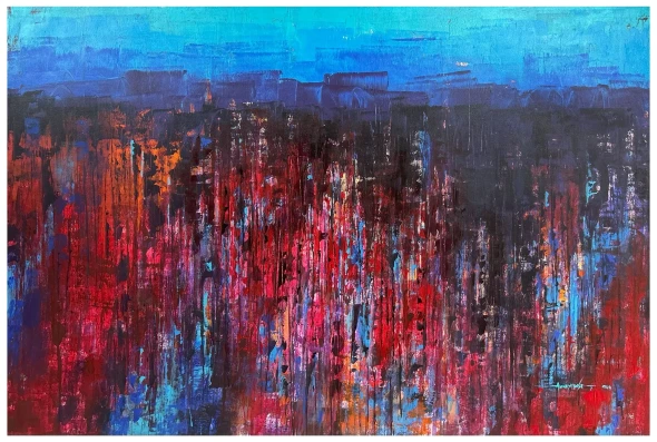 Predicted Magic (ART-8069-115073) - Handpainted Art Painting - 72in X 48in