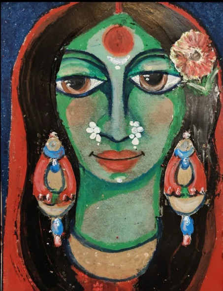 Neelharita (PRT-8079-115143) - Canvas Art Print - 14in X 18in